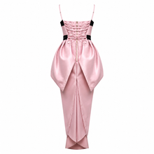 Carica l'immagine nel visualizzatore di Gallery, Taffeta Sculpted Peplum Pink Dress