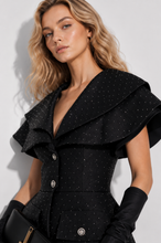 Görseli Galeri görüntüleyiciye yükleyin, Crystal Peplum Blazer & Crystal Mesh Skirt Set