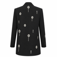 Load image into Gallery viewer, Crystal Embellished Black Blazer