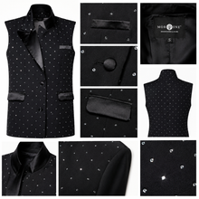 Load image into Gallery viewer, Crystal-Embellished Tailored Vest