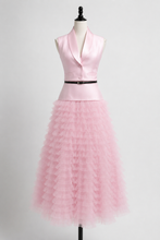 Загрузить изображение в средство просмотра галереи, Pink Taffeta Vest & Tulle Skirt Set