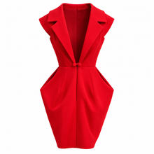 Charger l'image dans la galerie, Red Sabrina sculptured dress