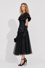 Görseli Galeri görüntüleyiciye yükleyin, Crystal Peplum Blazer & Crystal Mesh Skirt Set