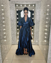 Load image into Gallery viewer, Royal Blue taffeta Kimono Gown