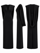 Load image into Gallery viewer, Sculptural Draped Maxi Dress