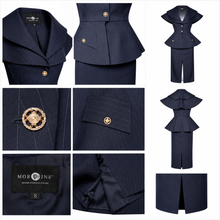 Charger l'image dans la galerie, Structured Pinstripe Jacket & Skirt Set
