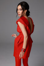 Load image into Gallery viewer, Red Sabrina sculptured dress