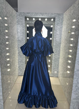 Load image into Gallery viewer, Royal Blue taffeta Kimono Gown