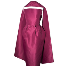 Load image into Gallery viewer, Fuchsia Taffeta Gown with Architectural Cape