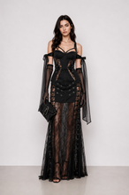 Загрузить изображение в средство просмотра галереи, Noir Corset Lace Gown