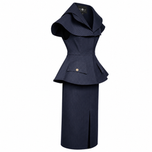 Charger l'image dans la galerie, Structured Pinstripe Jacket & Skirt Set