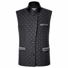 Load image into Gallery viewer, Crystal-Embellished Tailored Vest