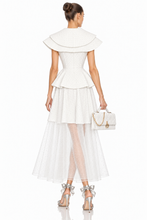 Charger l'image dans la galerie, Crystal Peplum Blazer & Crystal Mesh Skirt Set