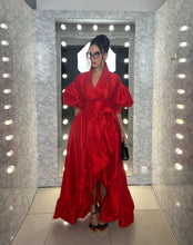Load image into Gallery viewer, Red Kimono Gown