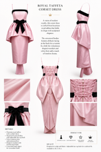 Carica l'immagine nel visualizzatore di Gallery, Taffeta Sculpted Peplum Pink Dress