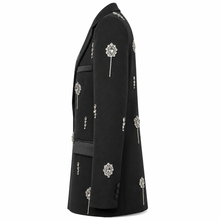 Load image into Gallery viewer, Crystal Embellished Black Blazer