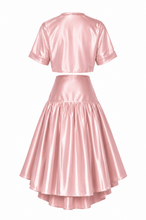Загрузить изображение в средство просмотра галереи, Royal Taffeta Cropped Top & High-Low Skirt Set