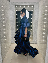 Load image into Gallery viewer, Royal Blue taffeta Kimono Gown