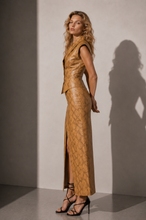 Load image into Gallery viewer, Phyton Textured Vest & Skirt Set