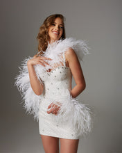 Загрузить изображение в средство просмотра галереи, Hypnotized Pearl & Crystal Bustier Mini Dress
