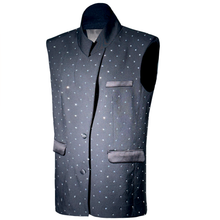 Load image into Gallery viewer, Crystal-Embellished Tailored Vest