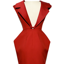 Load image into Gallery viewer, Red Sabrina sculptured dress