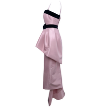Load image into Gallery viewer, Taffeta Sculpted Peplum Pink Dress