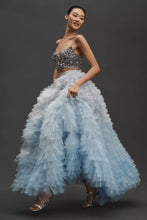 Görseli Galeri görüntüleyiciye yükleyin, Sky Blue Tiered Ruffle Tulle Skirt - Sale