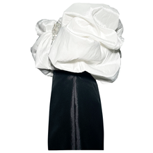 Load image into Gallery viewer, Taffeta Sculptural Dress with Pearp Brooch