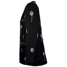 Load image into Gallery viewer, Crystal Embellished Black Blazer