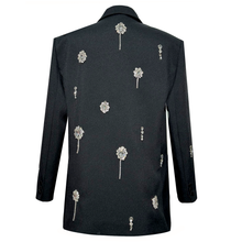 Load image into Gallery viewer, Crystal Embellished Black Blazer