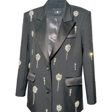 Load image into Gallery viewer, Crystal Embellished Black Blazer