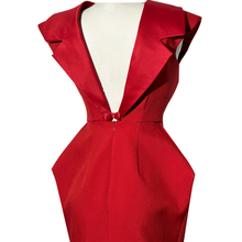 Load image into Gallery viewer, Red Sabrina sculptured dress