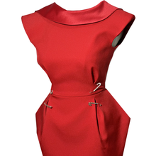 Load image into Gallery viewer, Red Sabrina sculptured dress