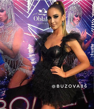 Görseli Galeri görüntüleyiciye yükleyin, Black Mini "Princess" Dress by Morphine Fashion worn by Olga Buzova