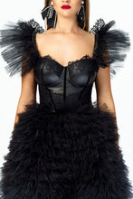 Görseli Galeri görüntüleyiciye yükleyin, Black Mini "Princess" Dress by Morphine Fashion