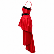 Carica l'immagine nel visualizzatore di Gallery, Taffeta Sculpted Peplum Red Dress
