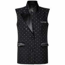 Load image into Gallery viewer, Crystal-Embellished Tailored Vest

