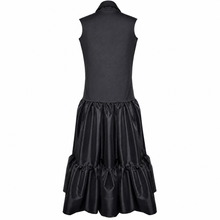 Carica l'immagine nel visualizzatore di Gallery, Double - Breasted Couture Vest Dress with Sculptural Taffeta Skirt
