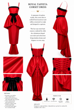Carica l'immagine nel visualizzatore di Gallery, Taffeta Sculpted Peplum Red Dress
