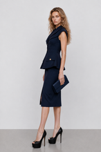 Load image into Gallery viewer, Structured Pinstripe Jacket &amp; Skirt Set
