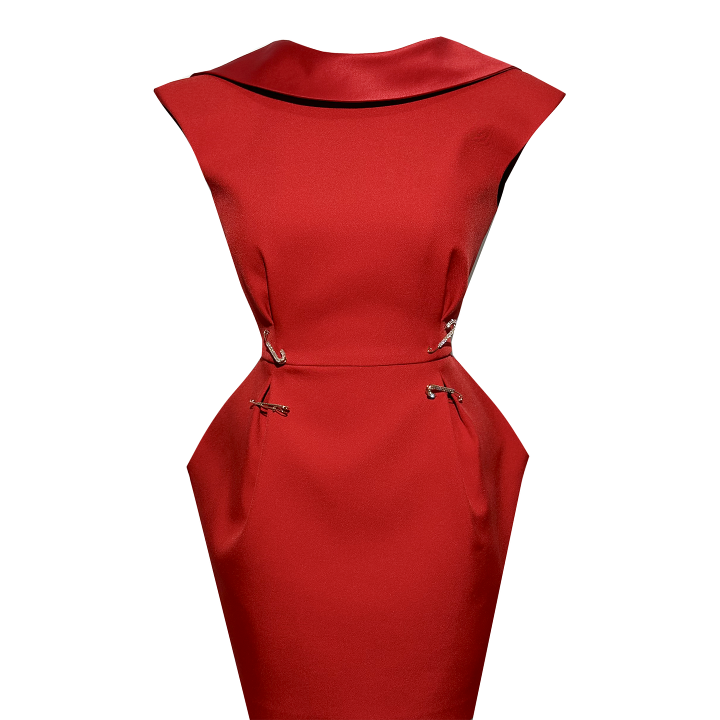 Red Sabrina sculptured dress