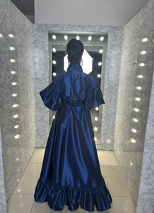 Royal Blue taffeta Gown