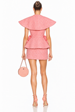 Charger l'image dans la galerie, Sculptured tweed flower set in peach color
