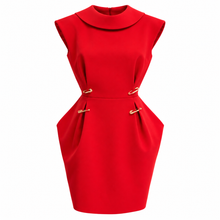 Charger l'image dans la galerie, Red Sabrina sculptured dress
