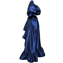 Load image into Gallery viewer, Royal Blue taffeta Kimono Gown
