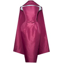 Load image into Gallery viewer, Fuchsia Taffeta Gown with Architectural Cape
