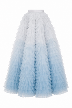Load image into Gallery viewer, Sky Blue Tiered Ruffle Tulle Skirt - Sale
