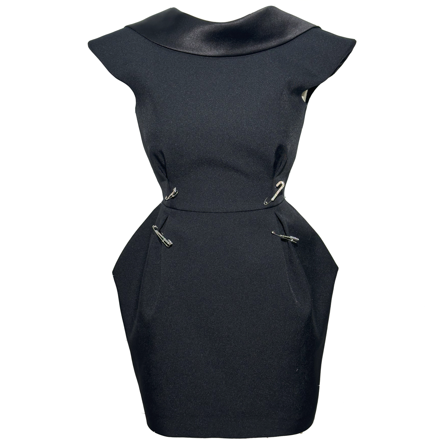 Black Sabrina sculpted dress