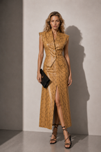 Load image into Gallery viewer, Phyton Textured Vest &amp; Skirt Set
